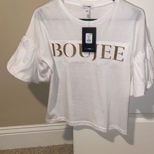 🔹Fashionnova Boujee puffed sleeve crop🔹